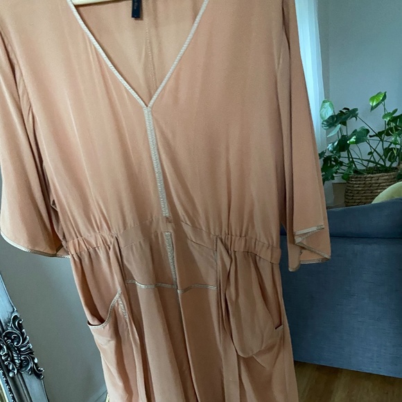 Evening gold and light pink BCBG dress - Picture 1 of 3
